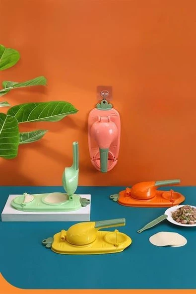 Havuç Tasarımlı Şık Pratik Börek Mantı Hamuru Presleme Börek Yapma Kalıbı - 9