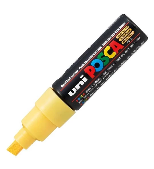 Uni-Ball Markör Boyama Posca Su Bazlı Poster 8.0 Saman Sarı PC-8K