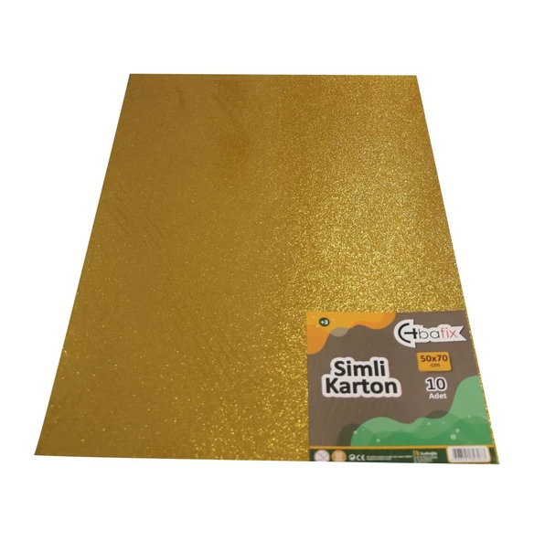 Bafix Simli Karton 50x70 Altın (Gold)-10-PKT