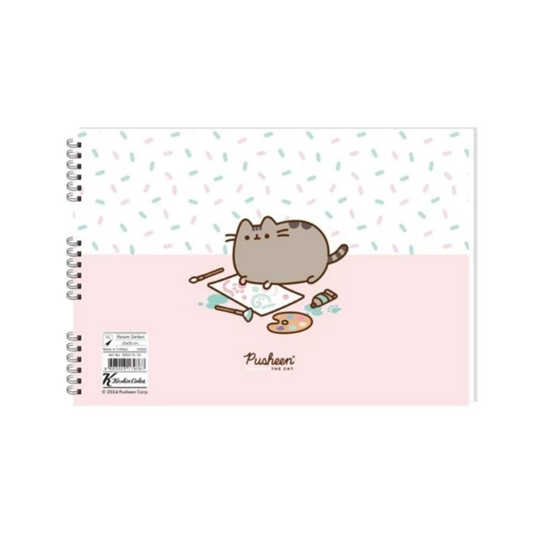 Pusheen Resim Defteri Spiralli 25x35 15 YP-24-PKT