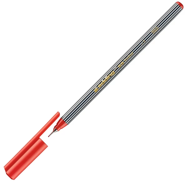Edding İnce Uçlu Keçeli Kalem 0.4 MM Kırmızı 55-10-PKT