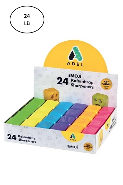Adel Cubies Emoji Kalemtraş 24'lü - 2