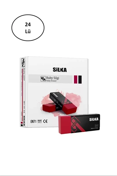 Silka Silgi Ruby Kırmızı 24 Lü Art.58 - 1
