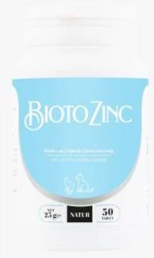 Natur Bioto Zinc Kedi Köpek Deri Tüy Sağlığı 2.5 Mg 50 Tablet