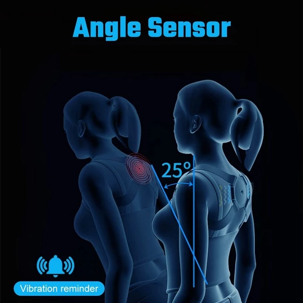 Sensörlü Dik Duruş Korsesi Şarjlı Titreşimli - 3