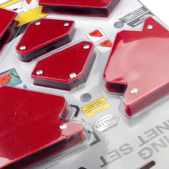 Mıknatıslı Manyetik Kaynak Lehimleme Kaynak Gönye Tutucu 6'lı Set - 6