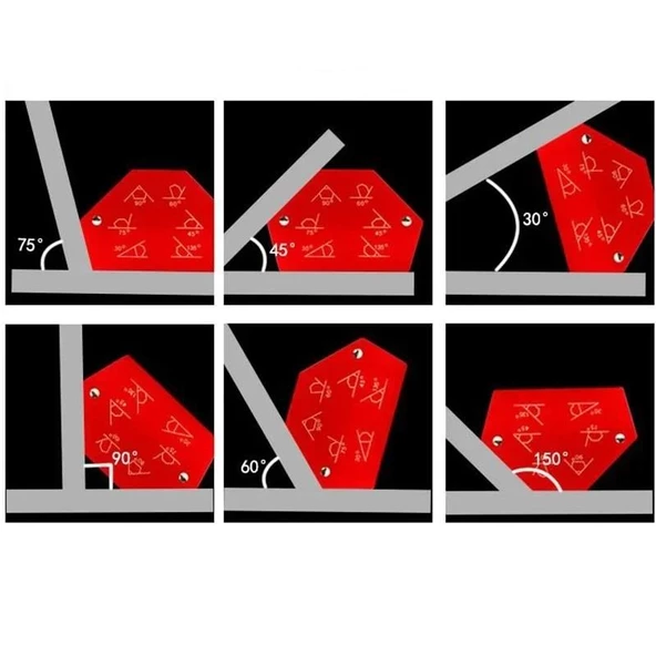 Mıknatıslı Manyetik Kaynak Lehimleme Kaynak Gönye Tutucu 6'lı Set - 3