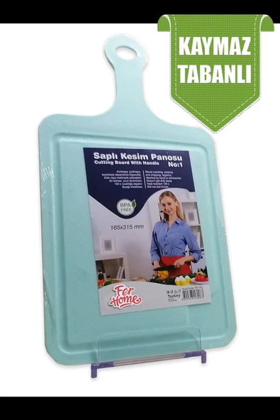 Kesme Tahtası Kaydırmaz Plastik Kesme Sunum Tahtası Pratik Kesim Panosu 165x315 Mm Royaleks-FR-105 - 3