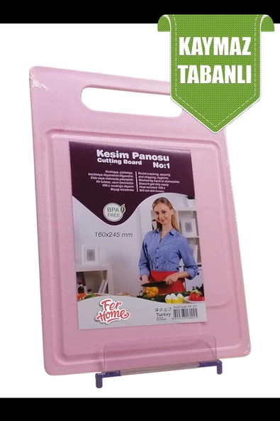 Kesme Tahtası Kaydırmaz Plastik Kesme Sunum Tahtası Pratik Kesim Panosu 160x245 Mm Royaleks-FR-107 - 2