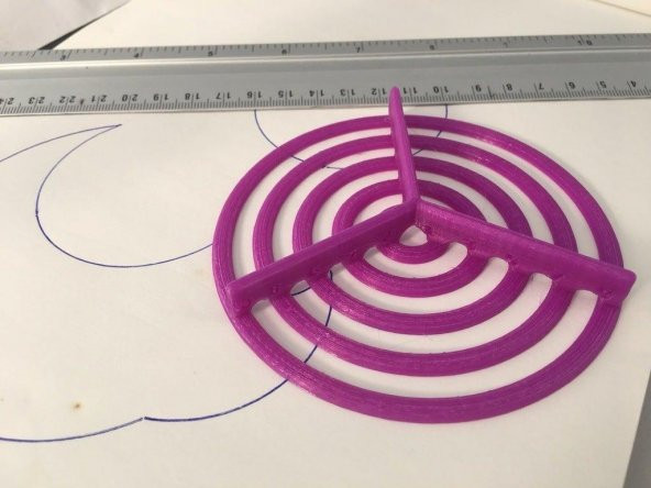 Kolay Daire Çizim Aparatı Dekoratif Organik Plastikten Aparat - 1