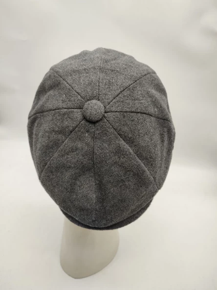 Erkek Klasik Kasket Sekiz Parça Gri Renk - 4