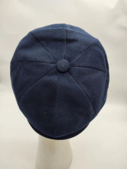 Erkek Klasik Kasket Sekiz Parça Lacivert Renk - 4