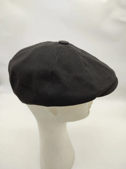 Erkek Klasik Kasket Sekiz Parça Siyah Renk - 8