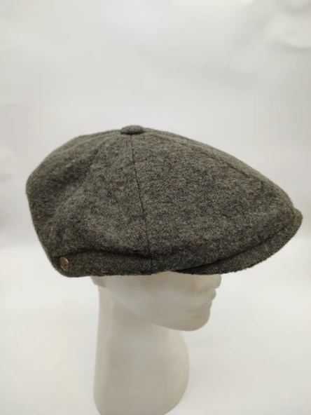 Erkek Klasik Kasket Sekiz Parça Yeşil Renk - 10