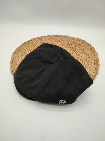 Erkek Klasik Kasket Sekiz Parça Siyah Renk - 5