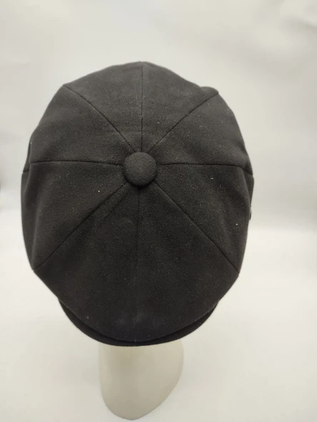 Erkek Klasik Kasket Sekiz Parça Siyah Renk - 9