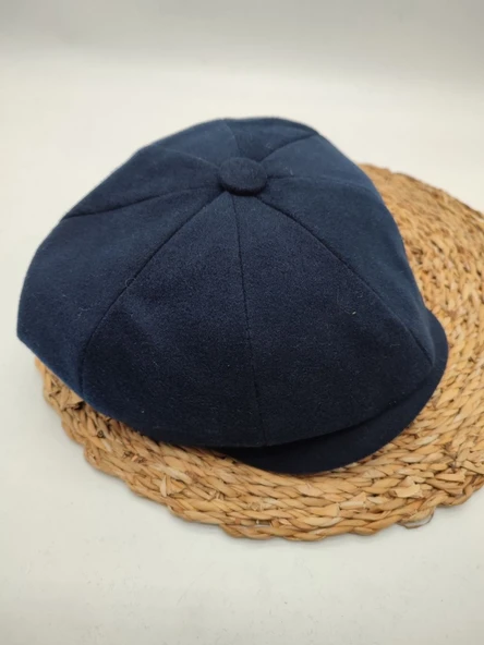 Erkek Klasik Kasket Sekiz Parça Lacivert Renk - 7