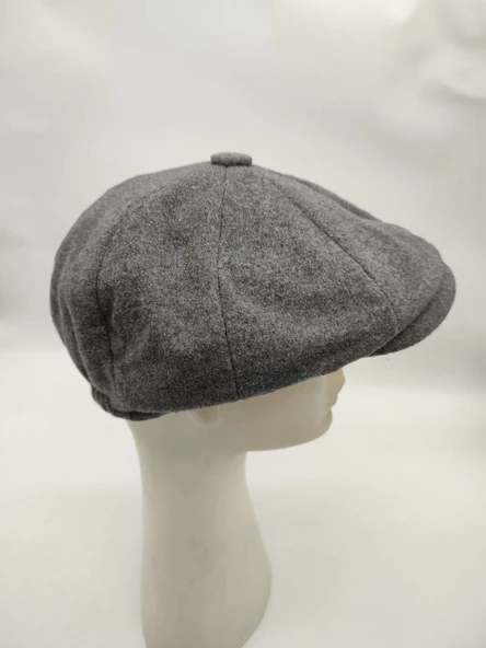 Erkek Klasik Kasket Sekiz Parça Gri Renk - 3