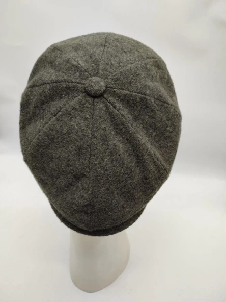 Erkek Klasik Kasket Sekiz Parça Yeşil Renk - 3