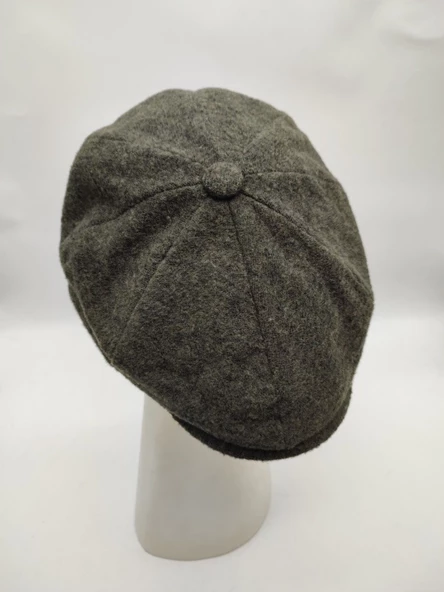 Erkek Klasik Kasket Sekiz Parça Yeşil Renk - 2