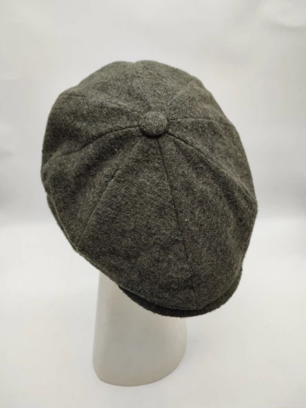 Erkek Klasik Kasket Sekiz Parça Yeşil Renk - 11
