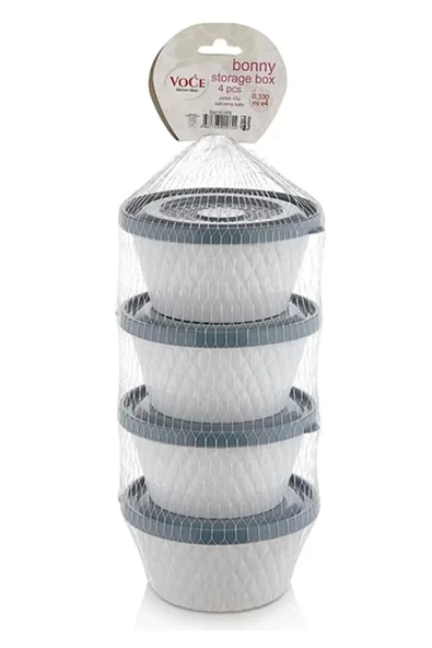Petek 4'lü Saklama Kabı 0,330 Ml Royaleks-VC-205