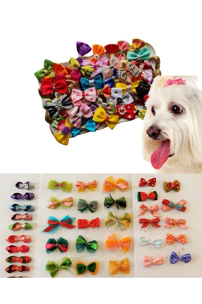 köpek toka karışık 20 adet LÜX aksesuar latikli toka - 2