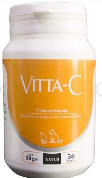 Natur Vitta C Kedi Ve Köpekler İçin C Vitamini 50 Tablet