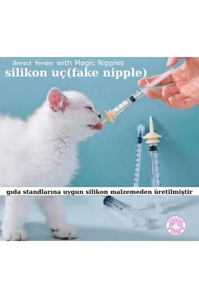 Evcil hayvan mini silikon hamster köpek kedi emzik fake nipple 5adet - 2
