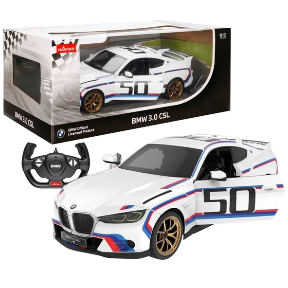 Rastar 1/14 F/F BMW 3.0 CSL 2.4GHZ Işıklı Uzaktan Kumandalı Araba - 2