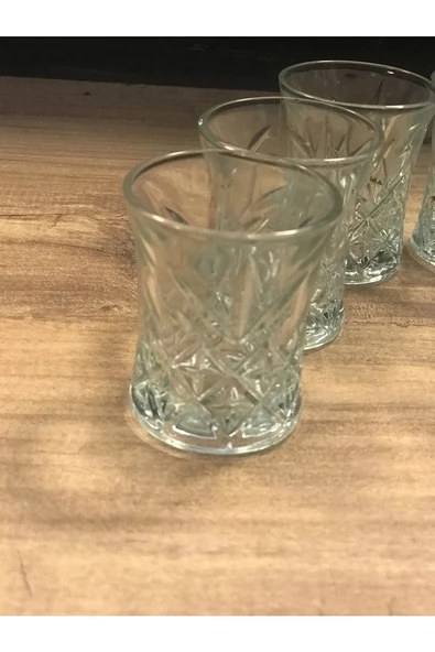 6 Lı Asya Kahve Yanı Su Bardağı Şeffaf Renk Royaleks-70279 - 3