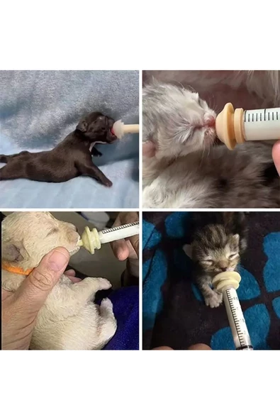 Evcil Hayvan Mini Silikon Meme Yavru Kedi Köpek Hamster Emzik Biberon 1 Adet - 7