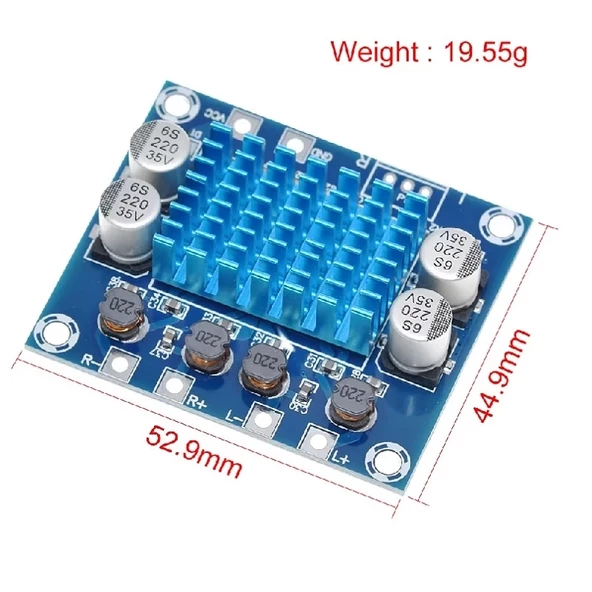 TPA3110 2 Kanal DC 26V 3A 30W Ses Yükseltici Amfi Class D Stereo Dijital Ses Müzik Kuvvetlendirici - Resim 7