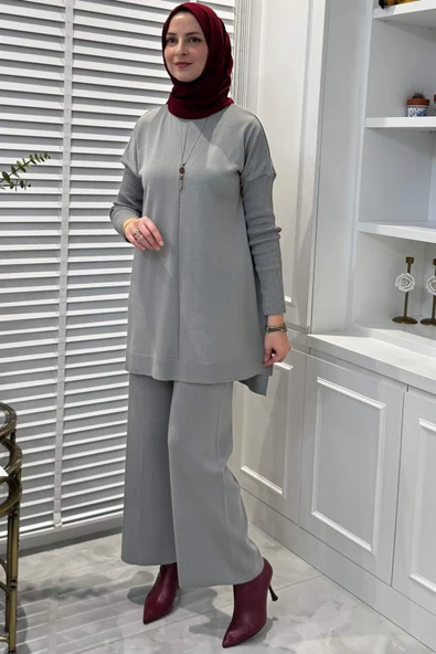 Elfida Triko Takım Gri - 2