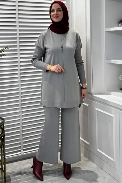Elfida Triko Takım Gri - 3