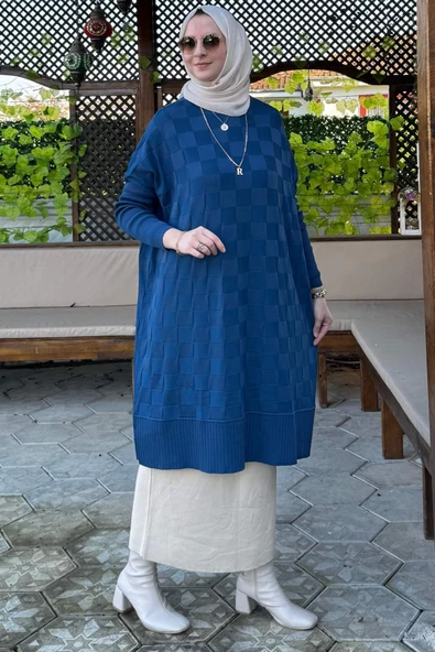 Arzu Triko Tunik İndigo - 4