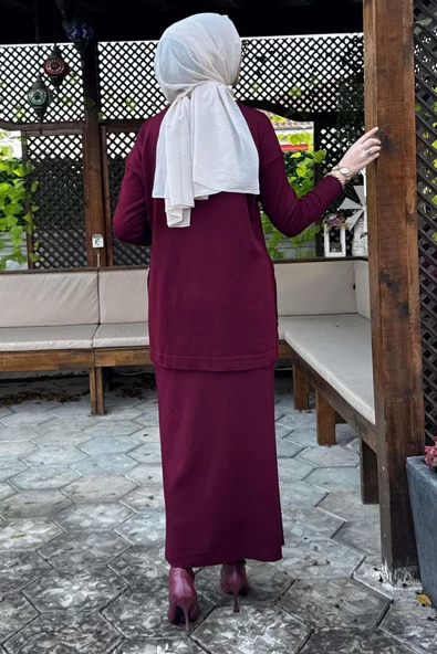 Sezen Triko Takım Bordo - 12
