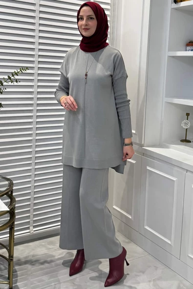 Elfida Triko Takım Gri - 4