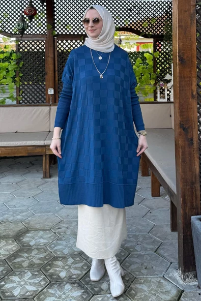 Arzu Triko Tunik İndigo - 3