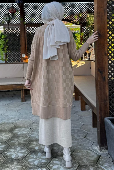 Arzu Triko Tunik Bej - 5