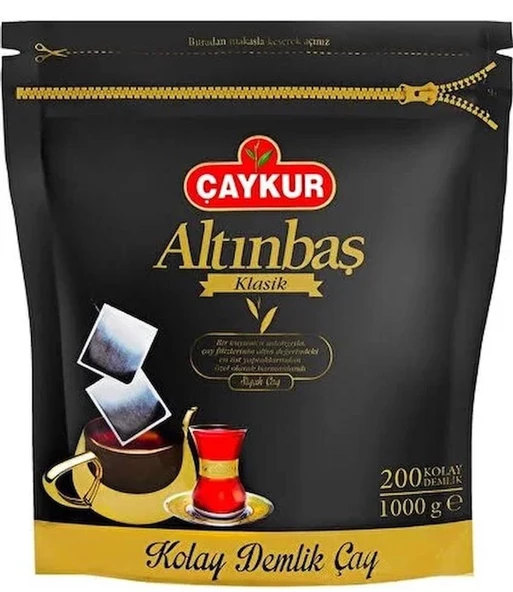 Çaykur Altınbaş 5 gr 200'lü Klasik Demlik Poşet Çay-1 KG