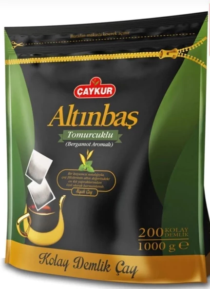 Çaykur Altınbaş Demlik Poşet Çay Bergamot Aromalı Tomurcuklu 5 Gr 200'lü PAKET