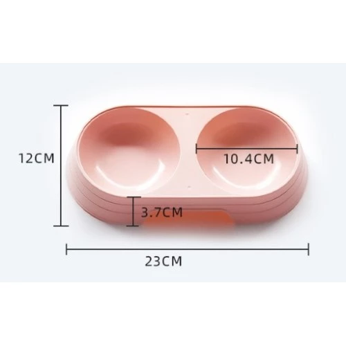 Çift Bölmeli Evcil Hayvan Mama Kabı - 4