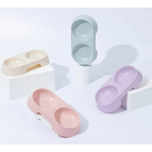 Çift Bölmeli Evcil Hayvan Mama Kabı - 2