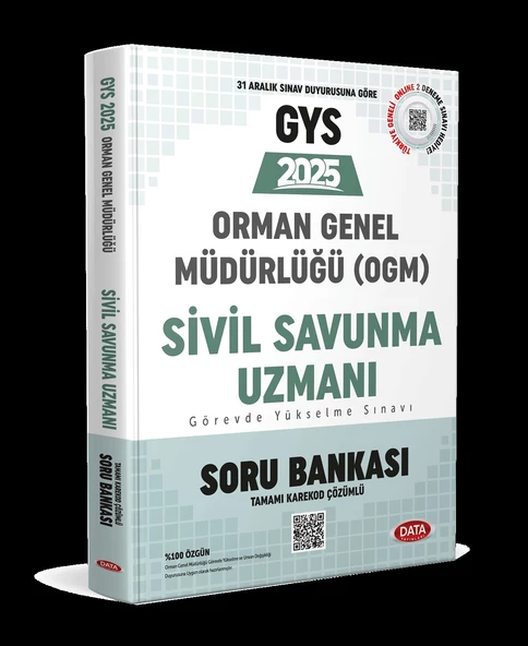 2025 GYS Orman Genel Müdürlüğü Sivil Savunma Uzmanı Soru Bankası Data Yayınları