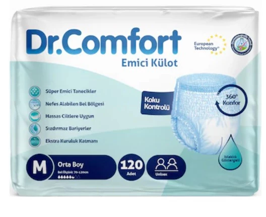 Dr.Comfort Yetişkin Emici Külot Medium 30x8 Adet Hasta Bezi