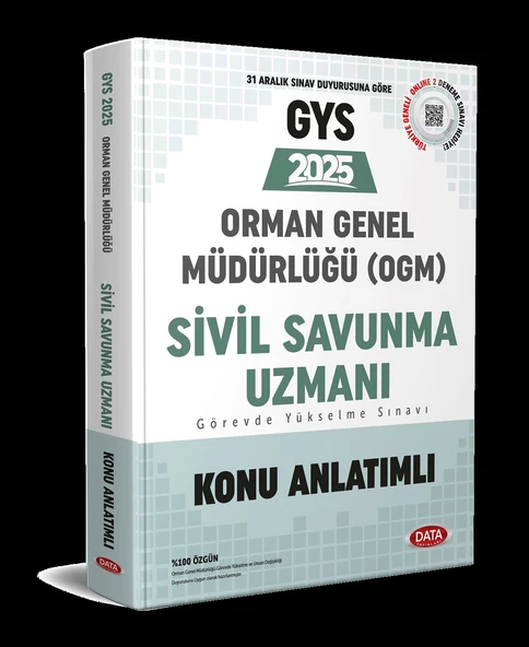 2025 GYS Orman Genel Müdürlüğü GYS Sivil Savunma Uzmanı Sınavı Ortak Alan Konu Anlatımlı Data