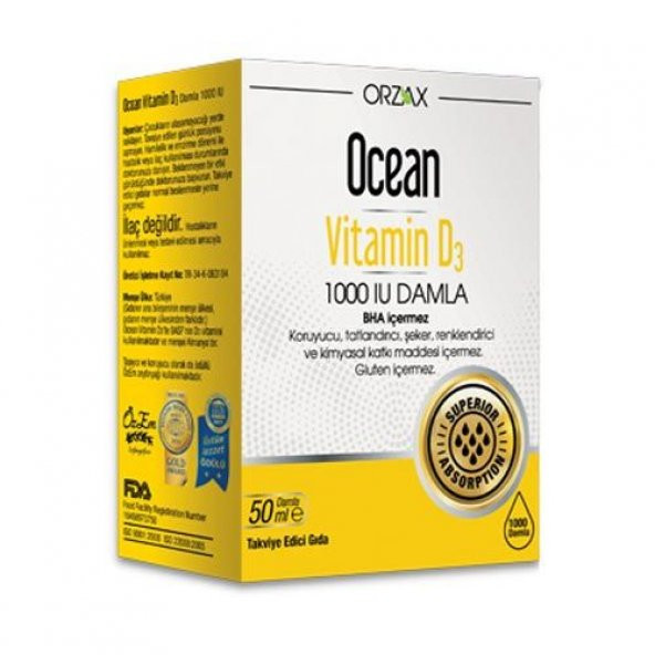 Ocean Vitamin D3 1000 IU Damla 50ml