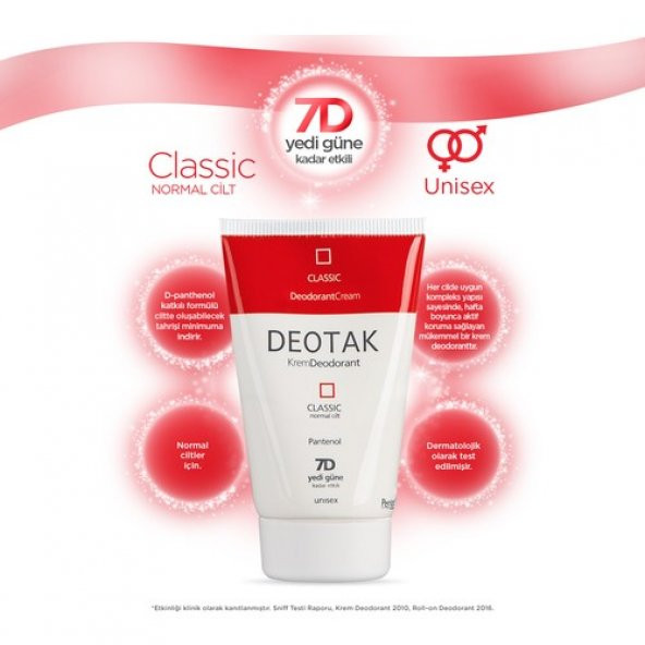 Deotak Normal Ciltler Için Klasik Krem Deodorant 35ml - 3