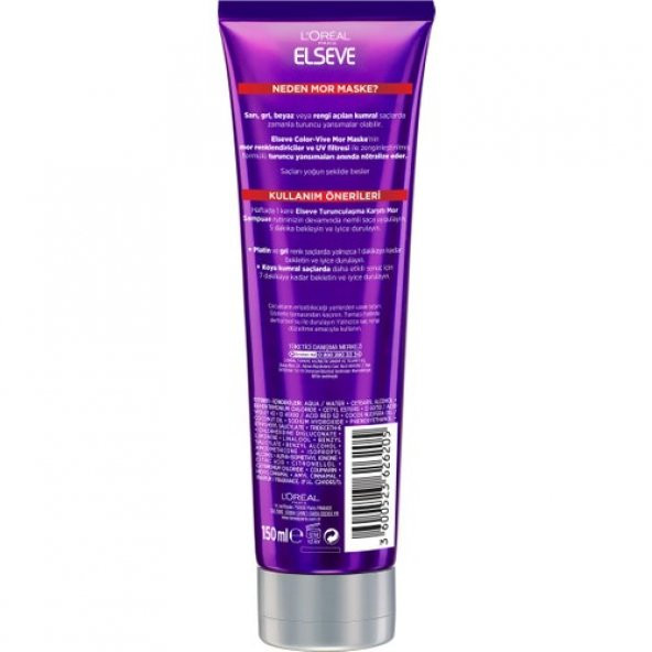 ELSEVE Color-vive Purple Maske Silver Mor Maske 150 ml - 4